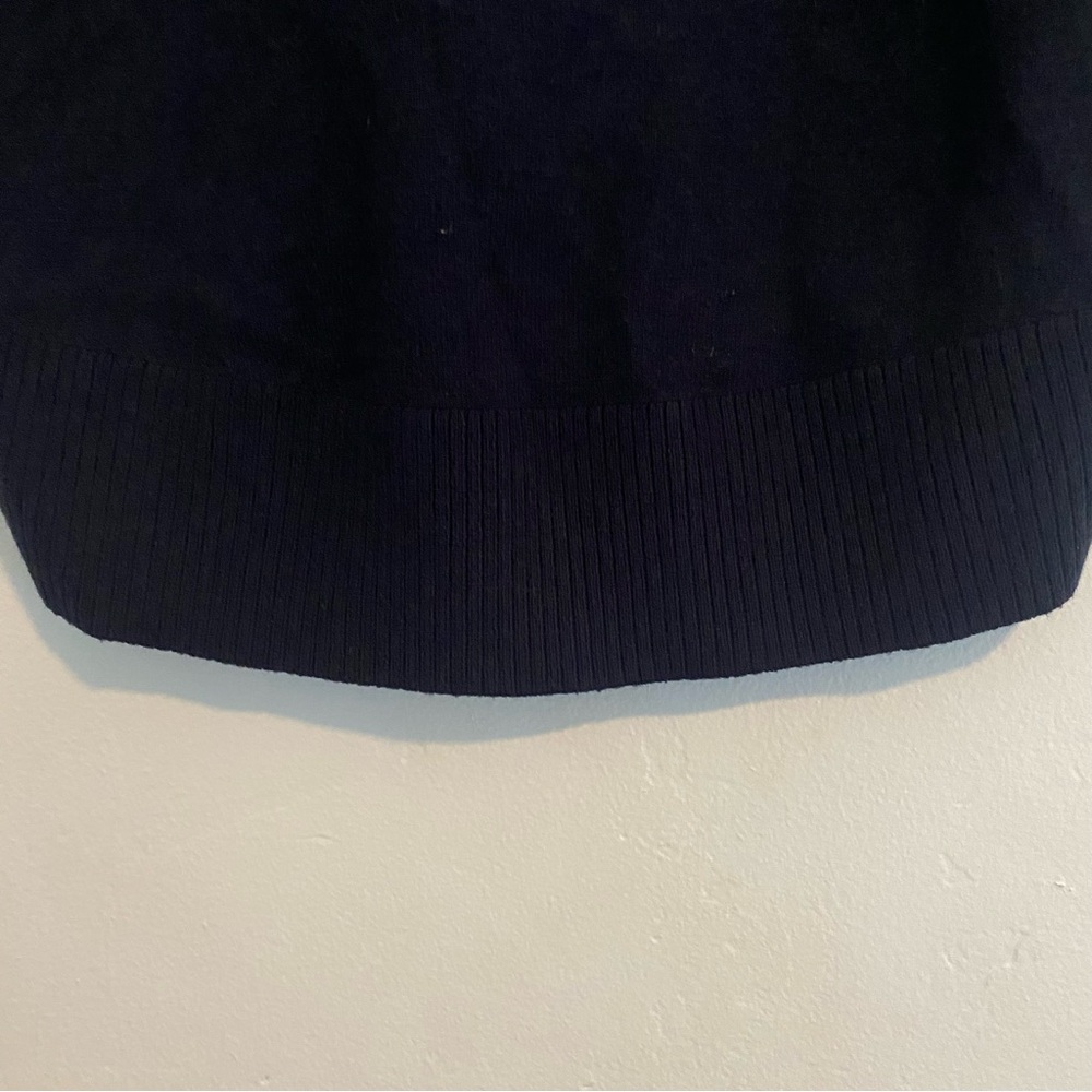 LOFT | Slouchy V-Neck Oversized Sweater Navy Blue - Picture 3 of 7